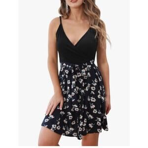 Aphratti V-Neck Spaghetti Strap Wrap Dress Floral NWT Size XXL